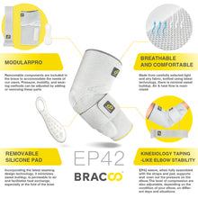Cargar imagen en el visor de la galería, NUEVAS ! ! (*patentado) &lt;br&gt;BRACOO EP42 Shielder &lt;br&gt; Codera con Almohadilla Ergonómica 3D y Correa (ModularPro)
