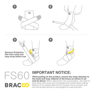 NUEVAS ! !<br> BRACOO FS60 Airy <br> Tobillera Transpirable<br>y Elástica en 4 direcciones <br> con Correa (Par)