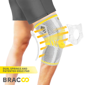 BRACOO KP41 Shielder <br> Rodillera con Almohadilla Ergonómica 3D Patentada (*patentada)