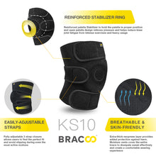 Cargar imagen en el visor de la galería, BRACOO KS10 Fulcrum &lt;br&gt; Rodillera Comfort Fit
