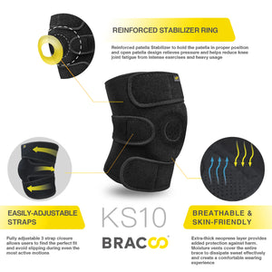 BRACOO KS10 Fulcrum <br> Rodillera Comfort Fit