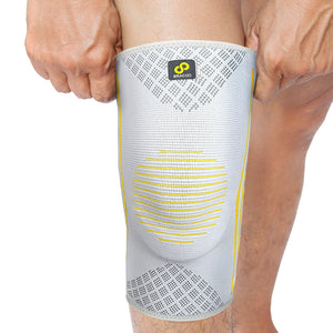 BRACOO KS91 Fulcrum <br> Rodillera Transpirable con Almohadilla Ergonómica (par) (*patentada)