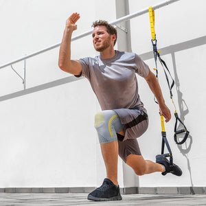 BRACOO KS91 Fulcrum <br> Rodillera Transpirable con Almohadilla Ergonómica (par) (*patentada)