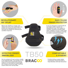 Cargar imagen en el visor de la galería, NUEVAS ! ! (*patentado) BRACOO TB50 Armor &lt;br&gt; Estabilizador de Dedo con Fijación Ergonómica 3D  &lt;br&gt;  y Transpirable (FlexiFit)
