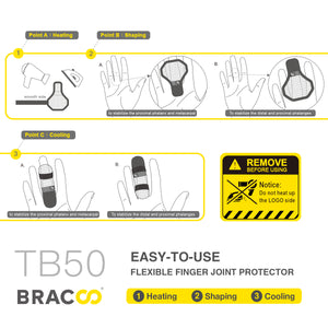 NUEVAS ! ! (*patentado) BRACOO TB50 Armor <br> Estabilizador de Dedo con Fijación Ergonómica 3D  <br>  y Transpirable (FlexiFit)