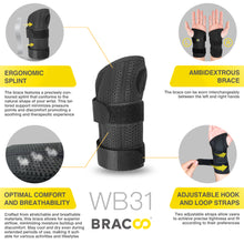 Cargar imagen en el visor de la galería, NUEVAS ! ! &lt;br&gt; BRACOO WB31 Fulcrum &lt;br&gt;Muñequera Férula&lt;br&gt;Ergonómica y Ligera
