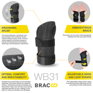 NUEVAS ! ! <br> BRACOO WB31 Fulcrum <br>Muñequera Férula<br>Ergonómica y Ligera